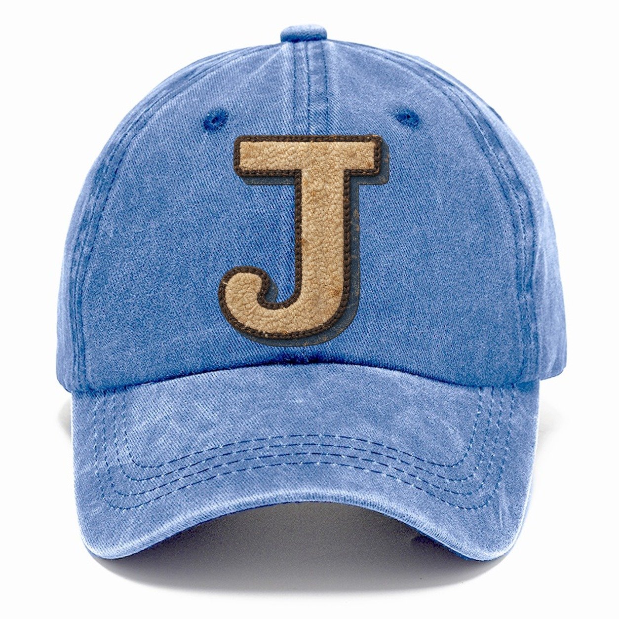 Varsity Chenille J Monogram Classic Cap – Summer Sky