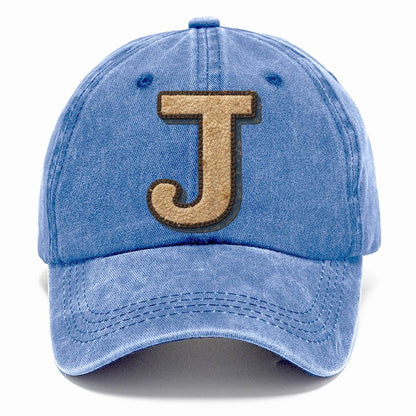 Varsity Chenille J Monogram Classic Cap – Summer Sky