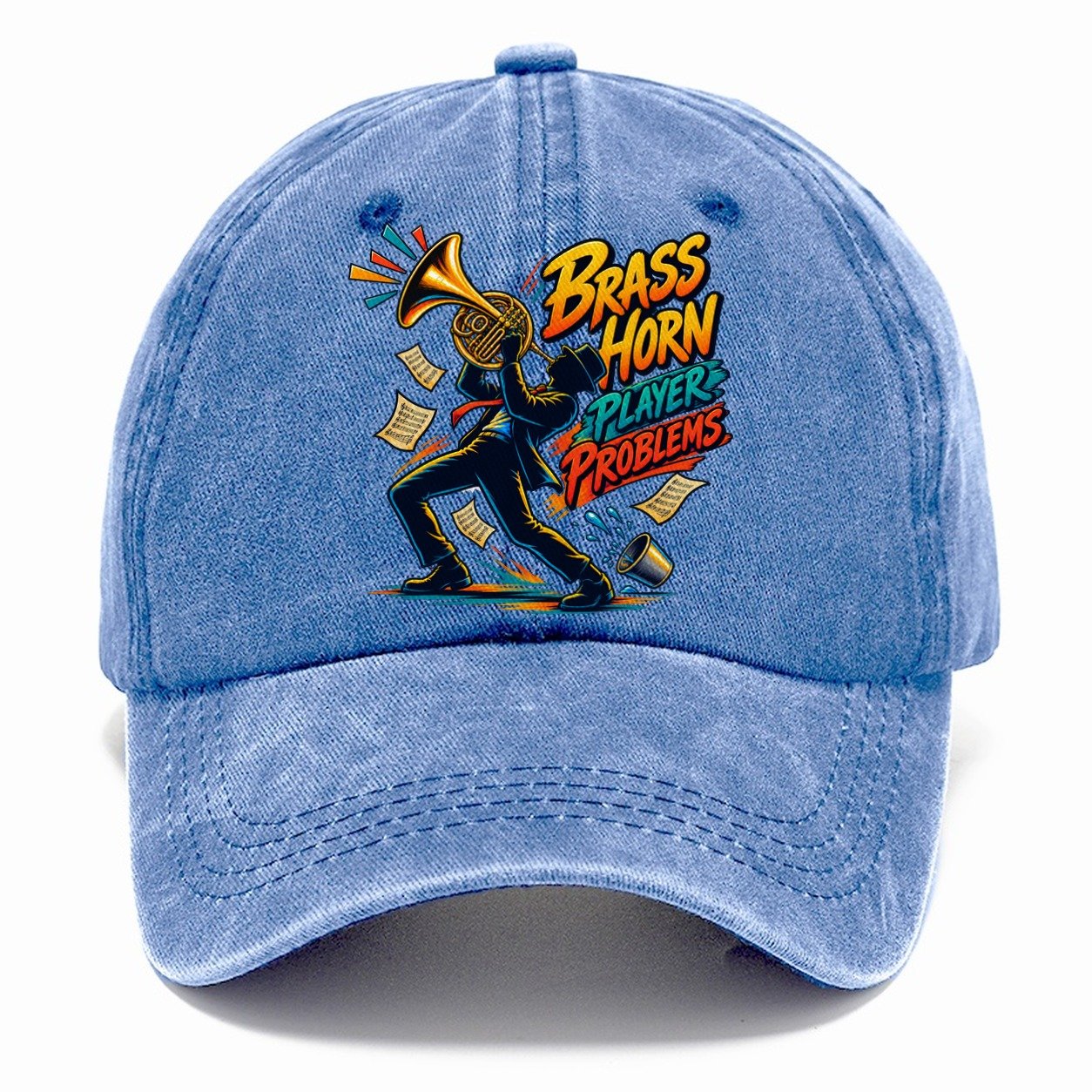 Brass Horn Player Problems Music Instruments Classic Cap – Summer Sky