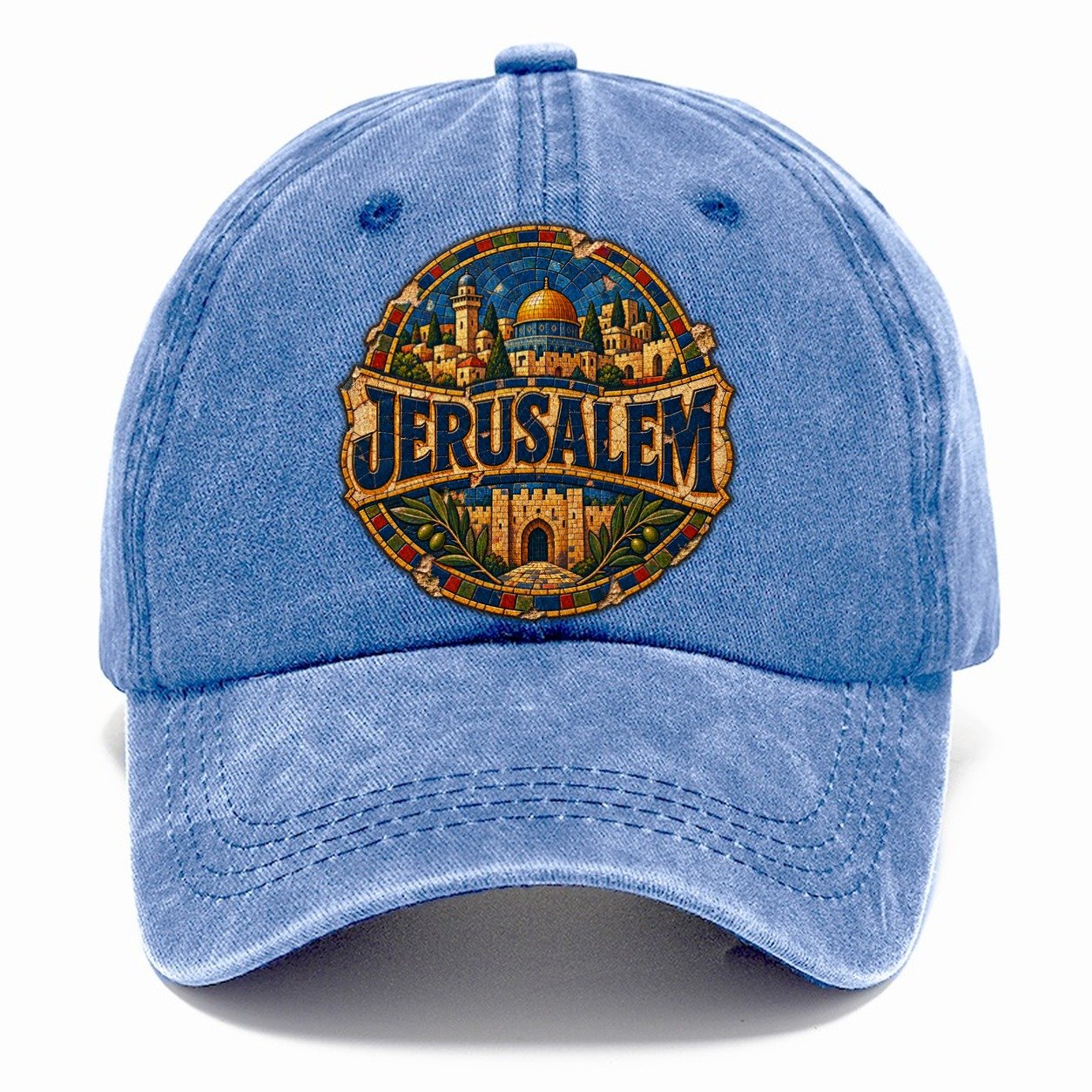 Mosaic Jerusalem Wordmark Jerusalem Classic Cap – Summer Sky