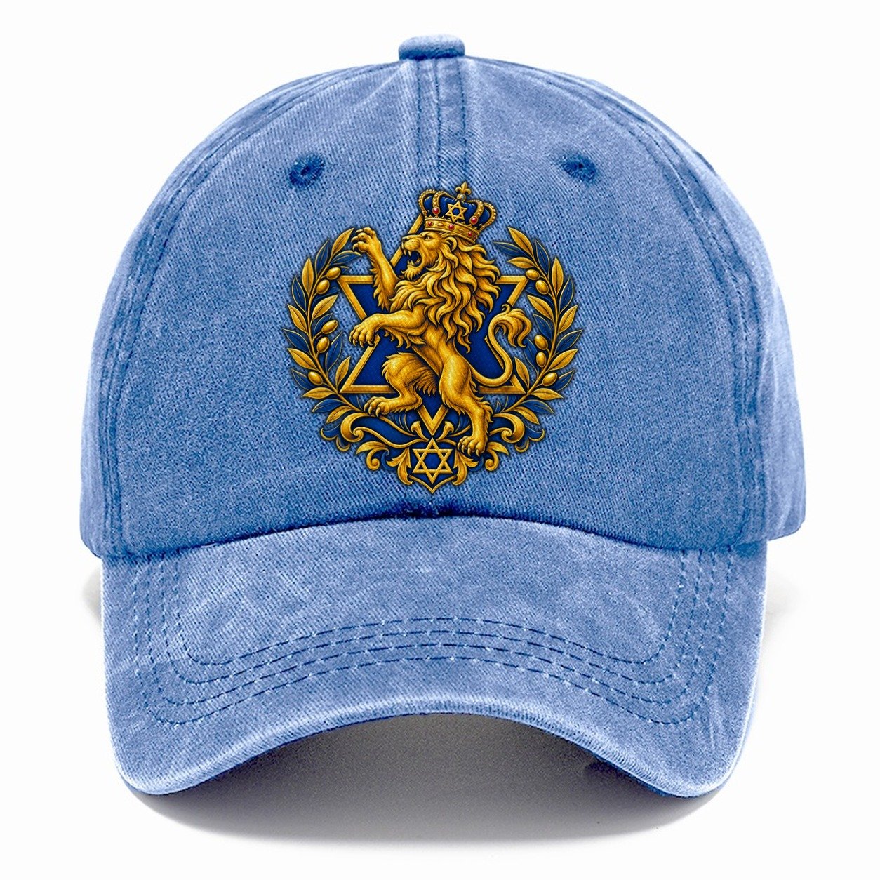 Lion Of Judah Heraldic Judaism Heritage Classic Cap – Summer Sky
