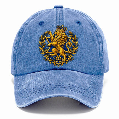 Lion Of Judah Heraldic Judaism Heritage Classic Cap – Summer Sky