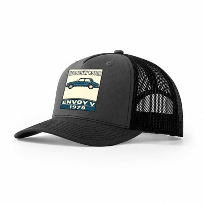 Kotobuki Envoy Showa Speed Plates Trucker Hat – Dark Grey Black