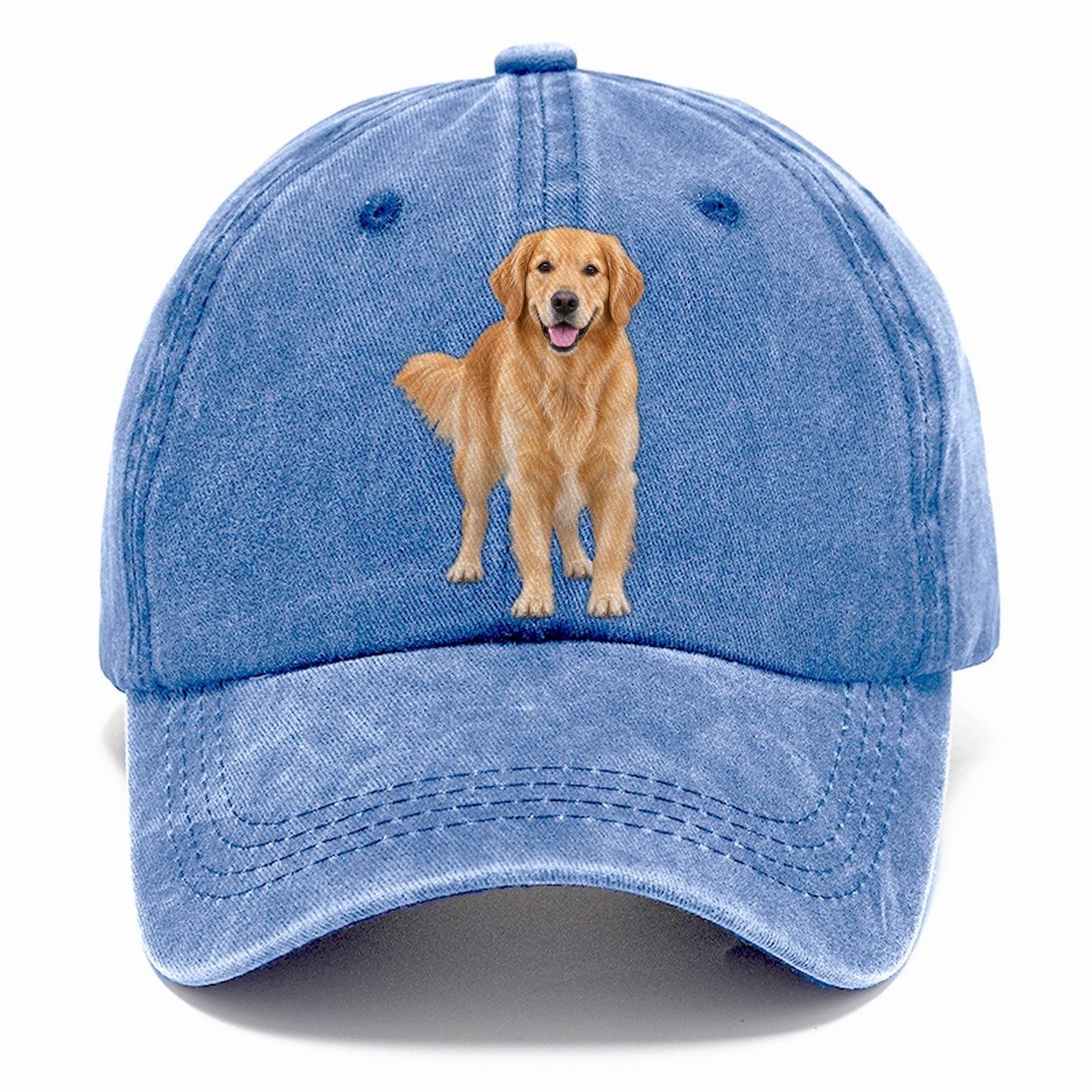 Golden Retriever Standing Top Breeds Classic Cap – Summer Sky