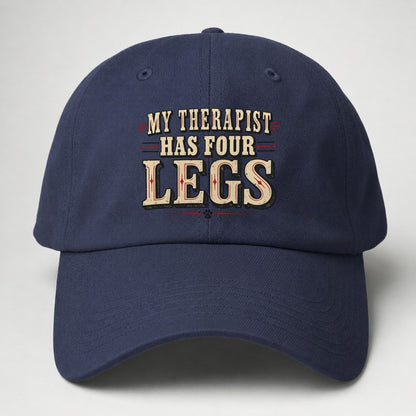 My Therapist Has Four Legs American Wit Baseball Cap – Twilight Navy