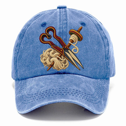 Welsh Wool Shears Spindle And Fleece Uk Culture Heritage Classic Cap – Summer Sky