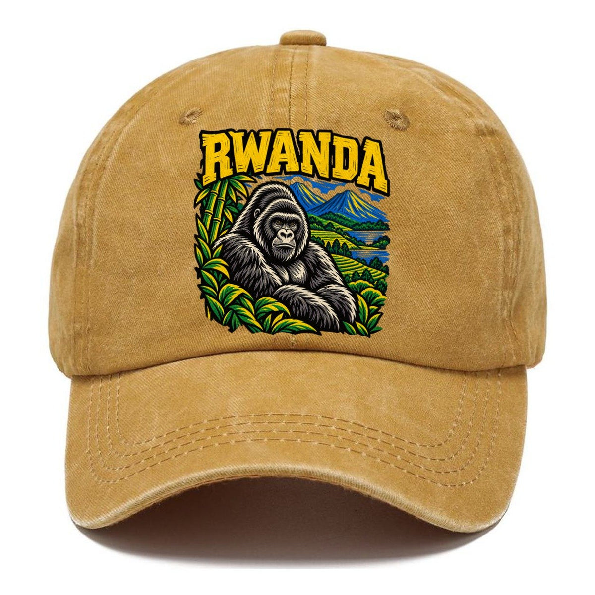 Rwanda Woodcut Badge Logo Classic Cap – Golden Harvest