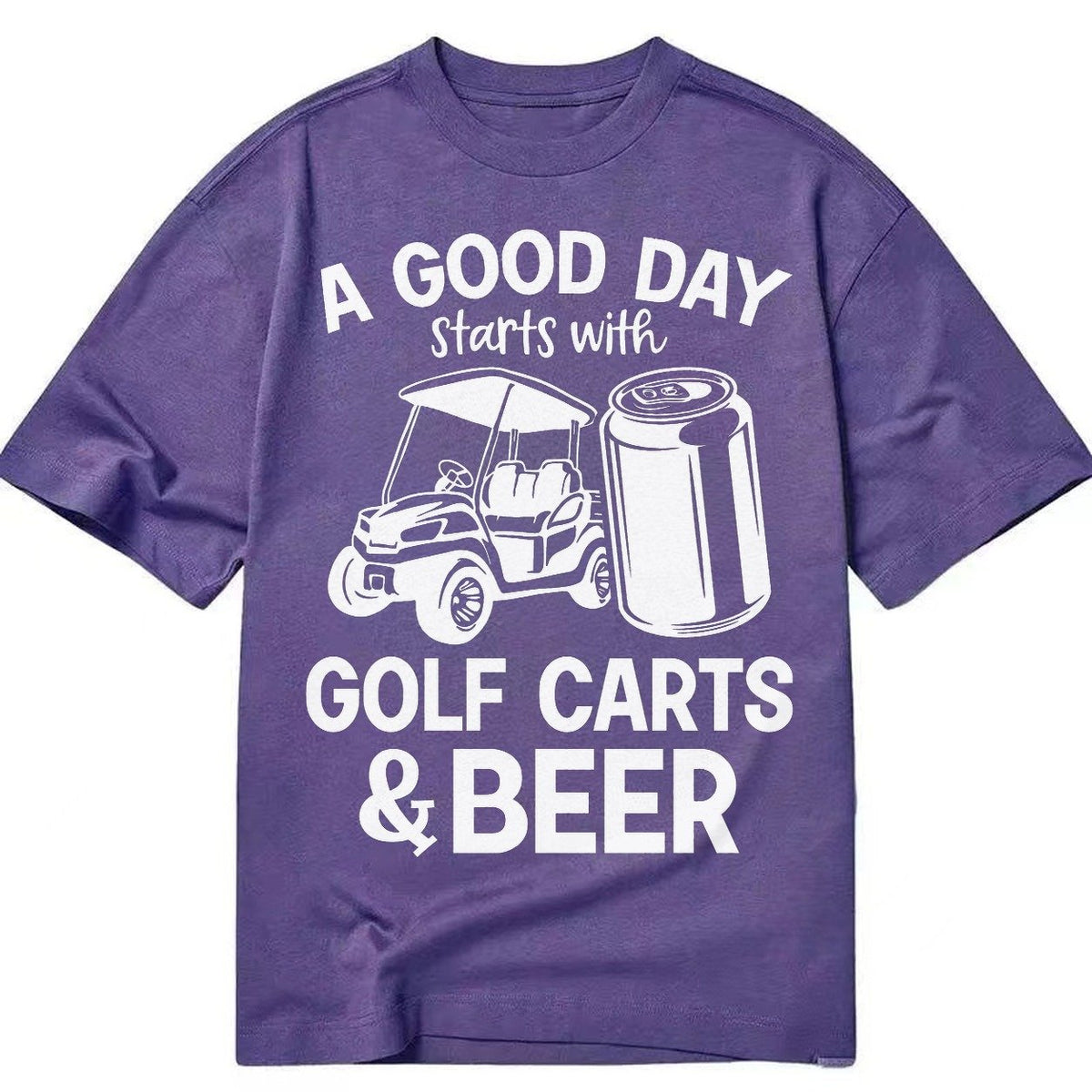 A Good Day Starts With Golf Carts And Beer Classic T-shirt – Purple