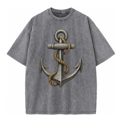 Anchor And Rope Vintage T-shirt – Grey