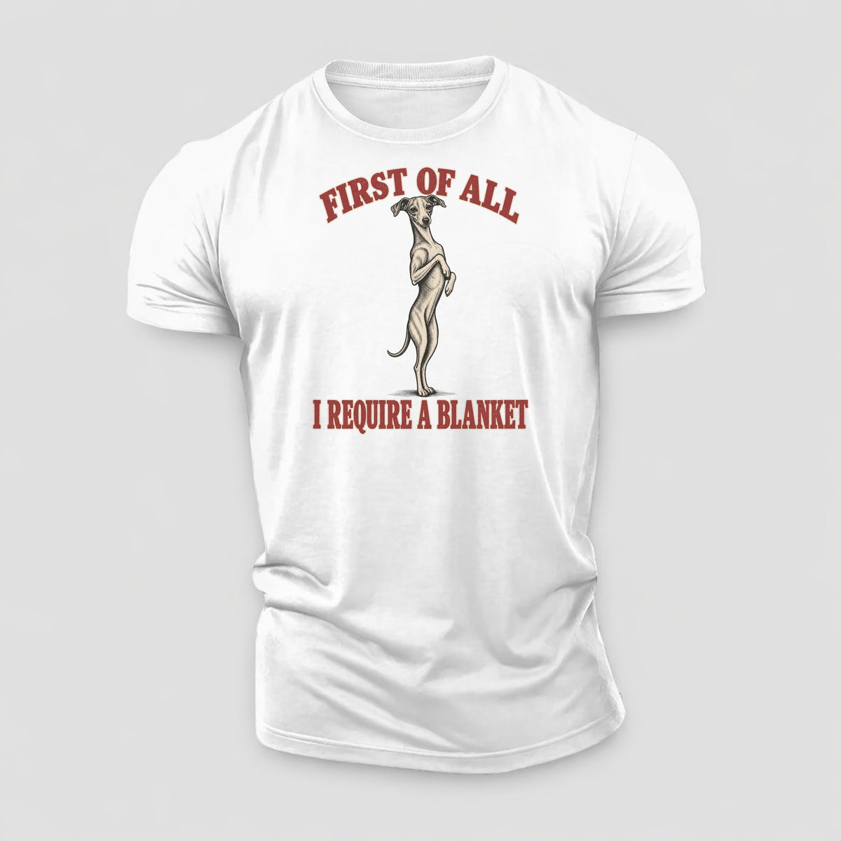 Italian Greyhound Dog Declarations Cotton T-Shirt – White