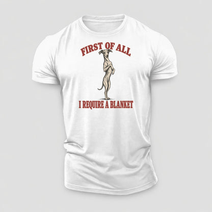 Italian Greyhound Dog Declarations Cotton T-Shirt – White