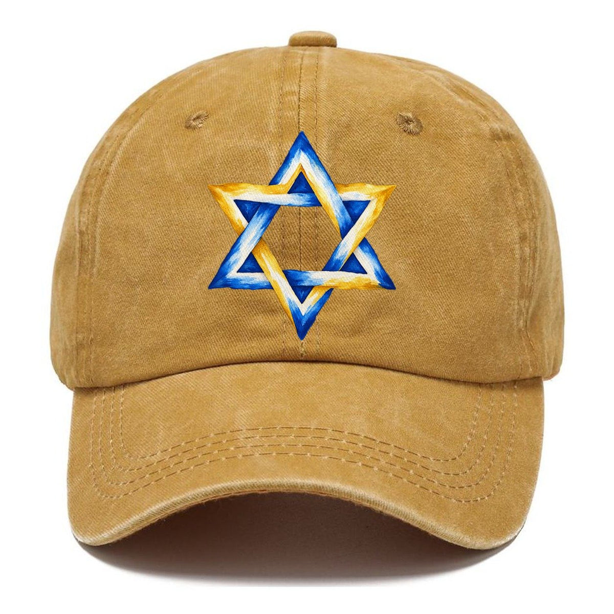 Star of David Left Chest Washed Classic Cap – Golden Harvest