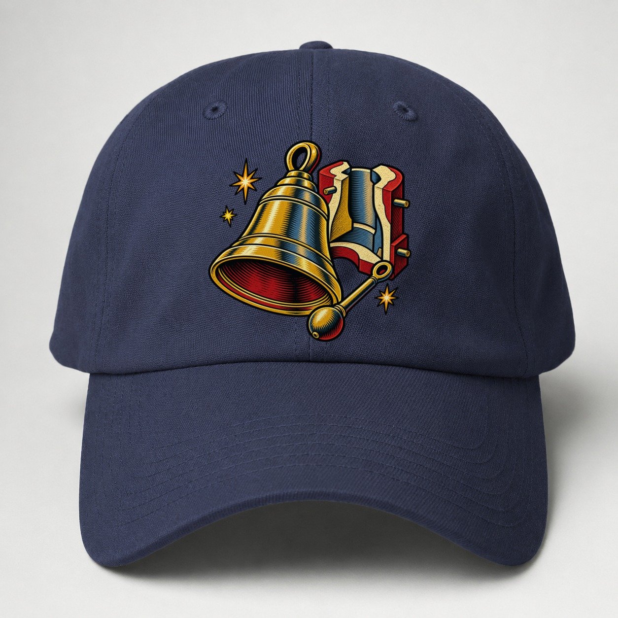 Bellfounder Handbell Mould And Clapper Uk Culture Heritage Baseball Cap – Twilight Navy