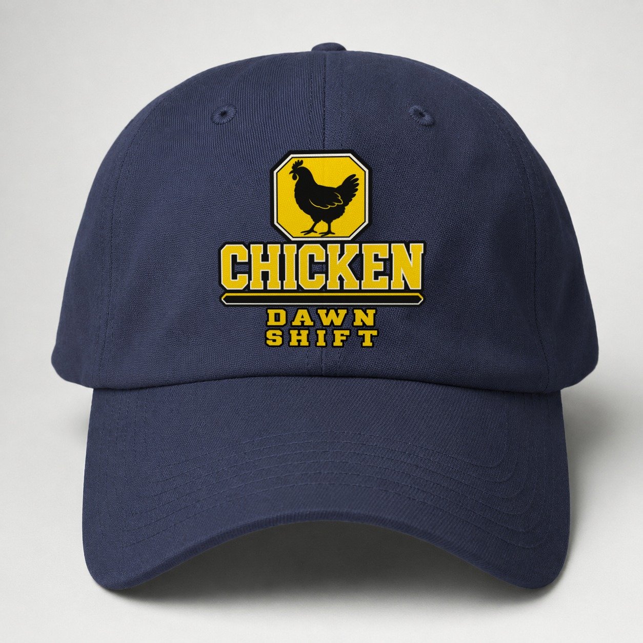 Chicken Dawn Shift Heavy Duty Baseball Cap – Twilight Navy