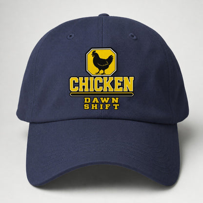 Chicken Dawn Shift Heavy Duty Baseball Cap – Twilight Navy