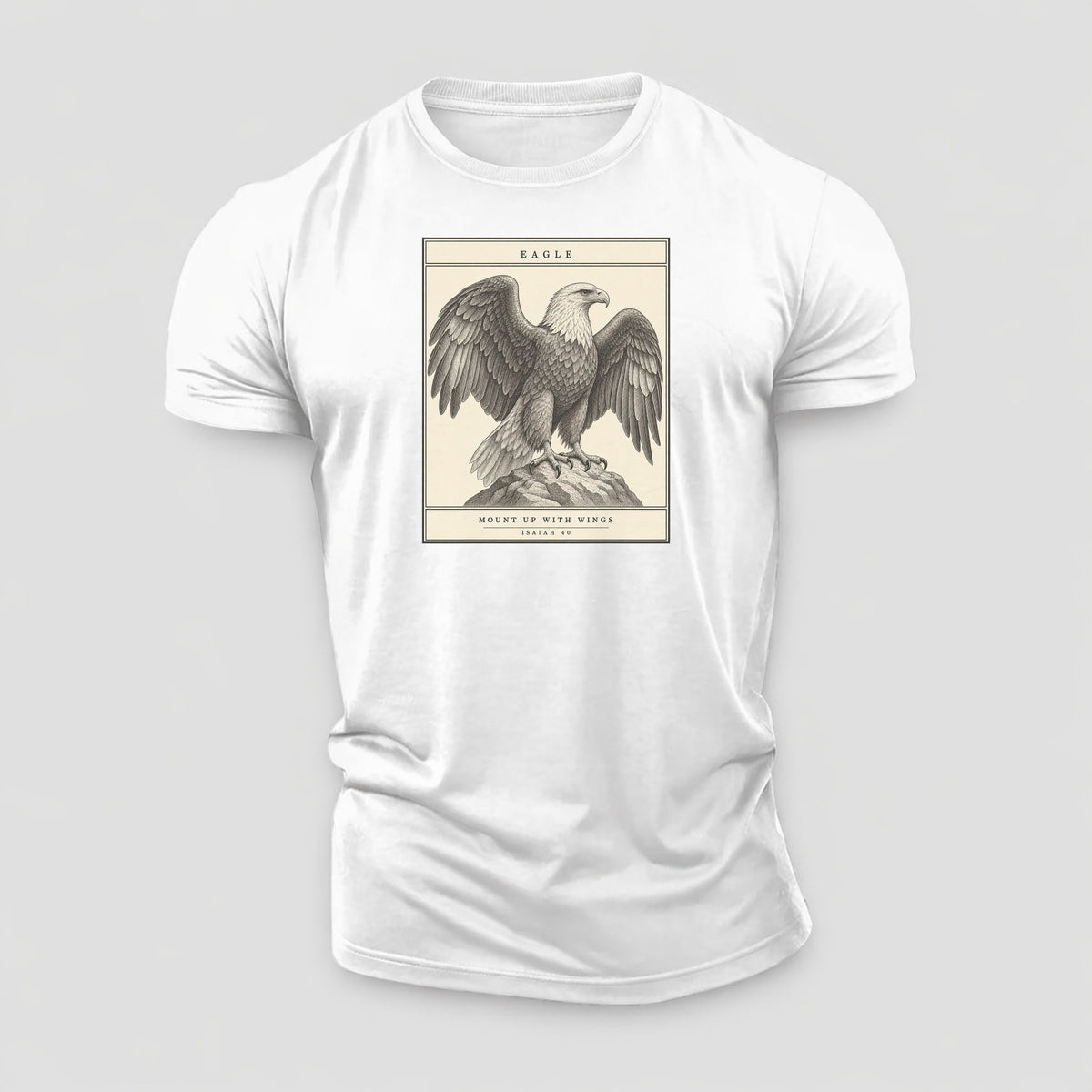 Eagle Specimen Plate Creature Canticle Cotton T-Shirt – White