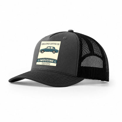 Mikazuki Limousine Showa Speed Plates Trucker Hat – Dark Grey Black