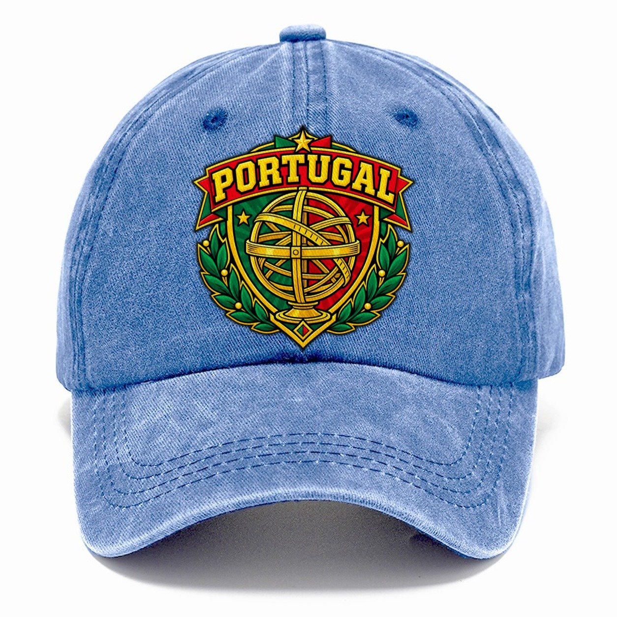 Portugal Retro Badge Country Logos Classic Cap – Summer Sky