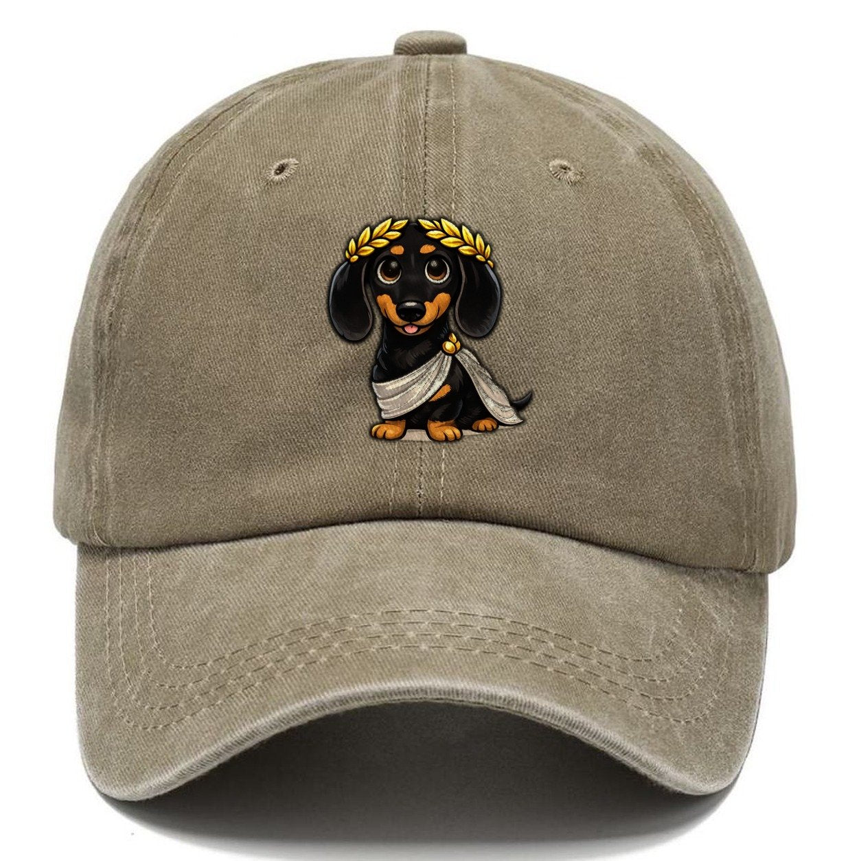 Dachshund Roman Emperor Classic Cap – Warm Sand
