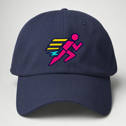Slab Runner Splash 90S Running Clubs Baseball Cap – Twilight Navy