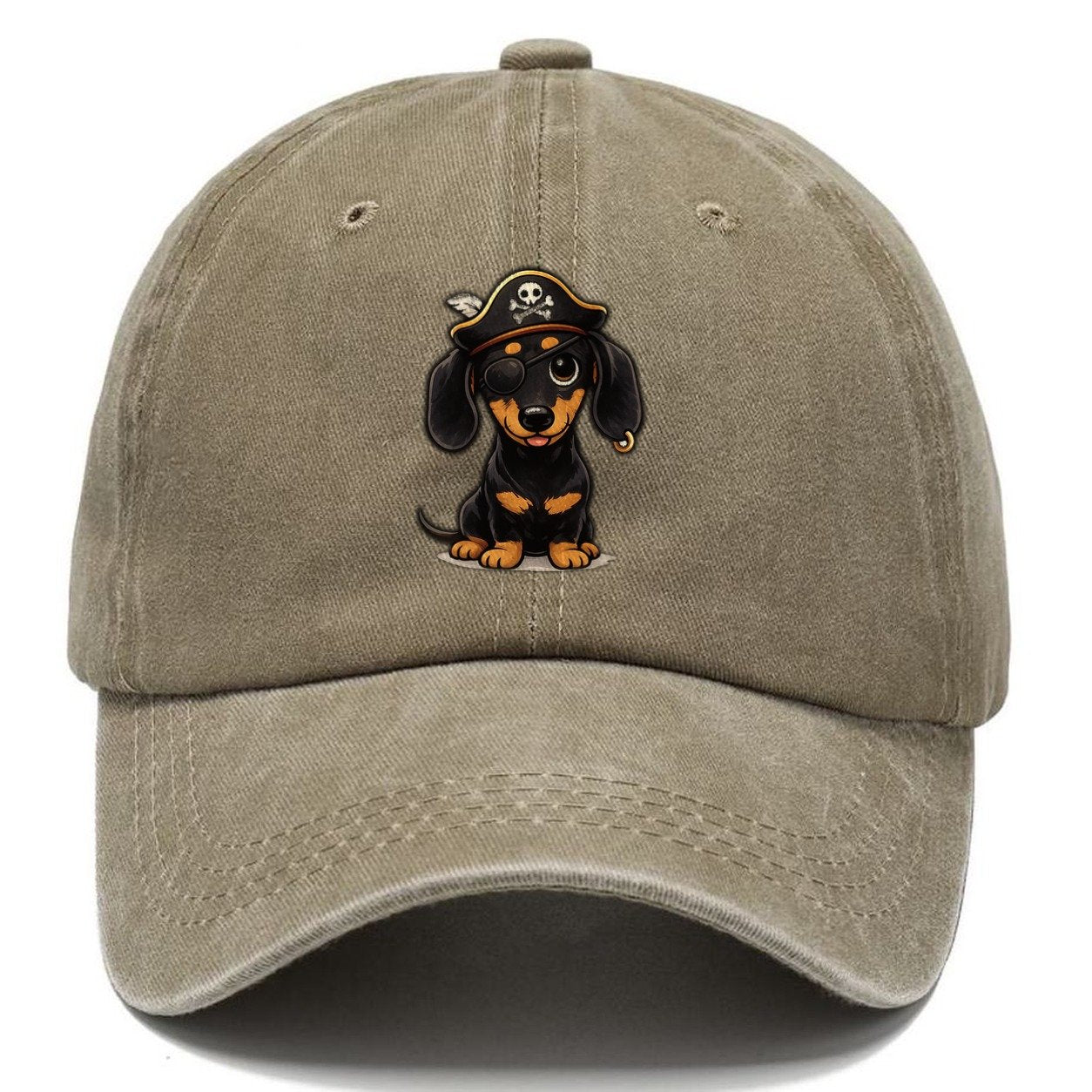 Dachshund Pirate Adventure Classic Cap – Warm Sand