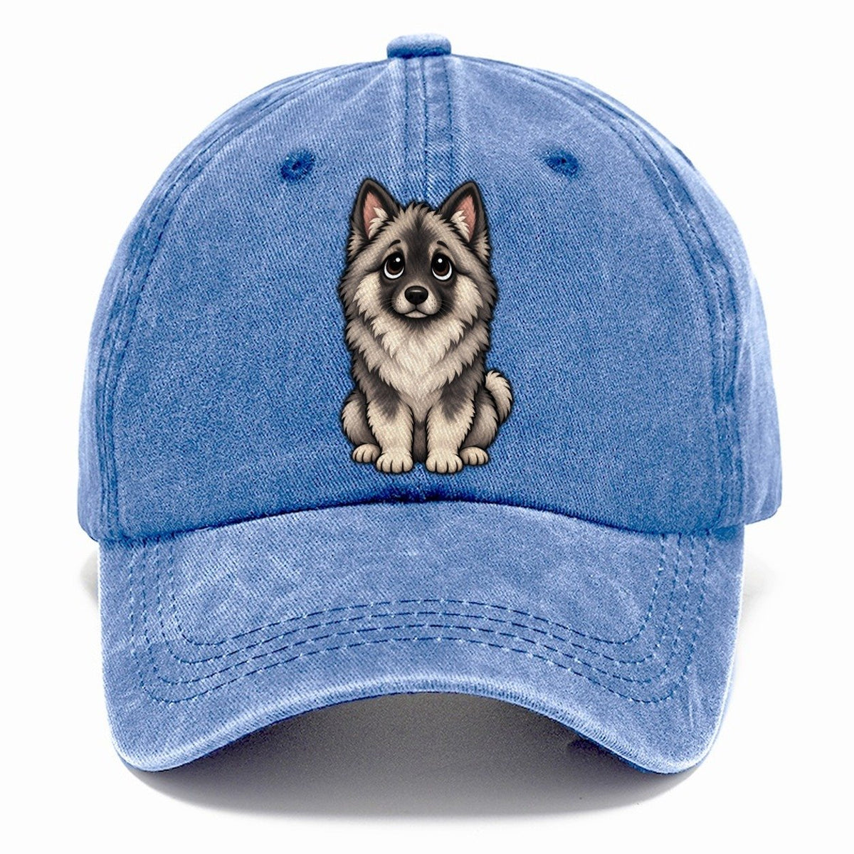 Keeshond Sitting Sweetheart Classic Cap – Summer Sky
