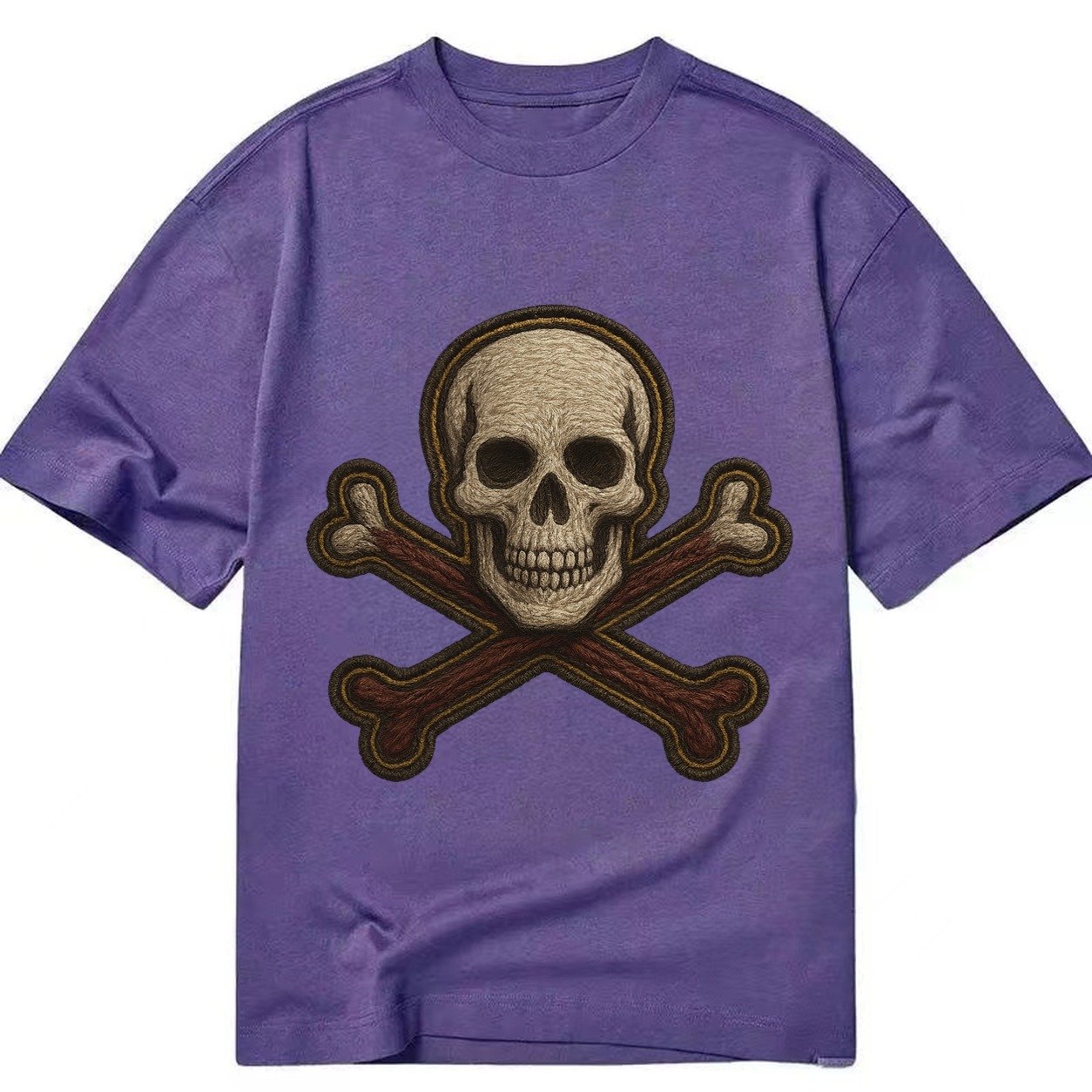 Jolly Roger Skull And Crossbones Flag Classic T-shirt – Purple