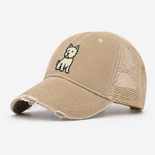 West Highland White Terrier Washed Trucker Hat – Khaki