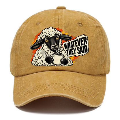 Whatever They Said Sheep Classic Cap – Golden Harvest