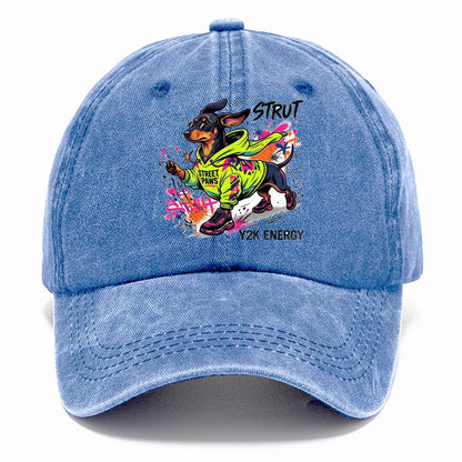 Strut Street Paws Y2K Energy Classic Cap – Summer Sky