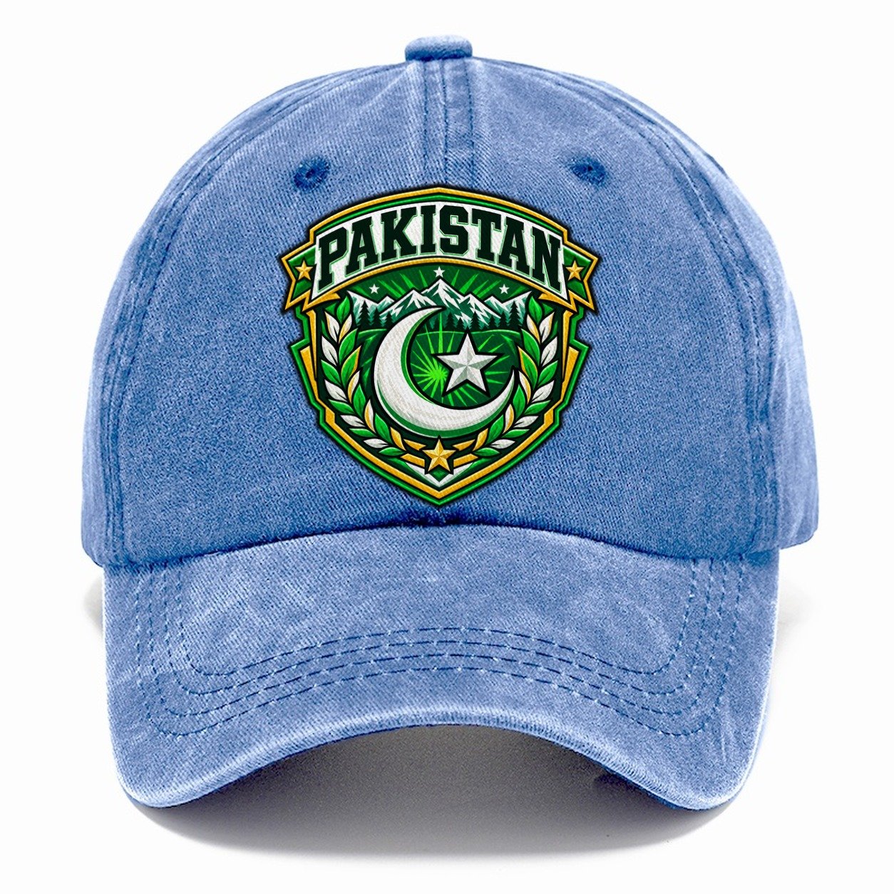 Pakistan Retro Badge Country Logos Classic Cap – Summer Sky
