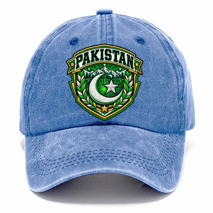 Pakistan Retro Badge Country Logos Classic Cap – Summer Sky