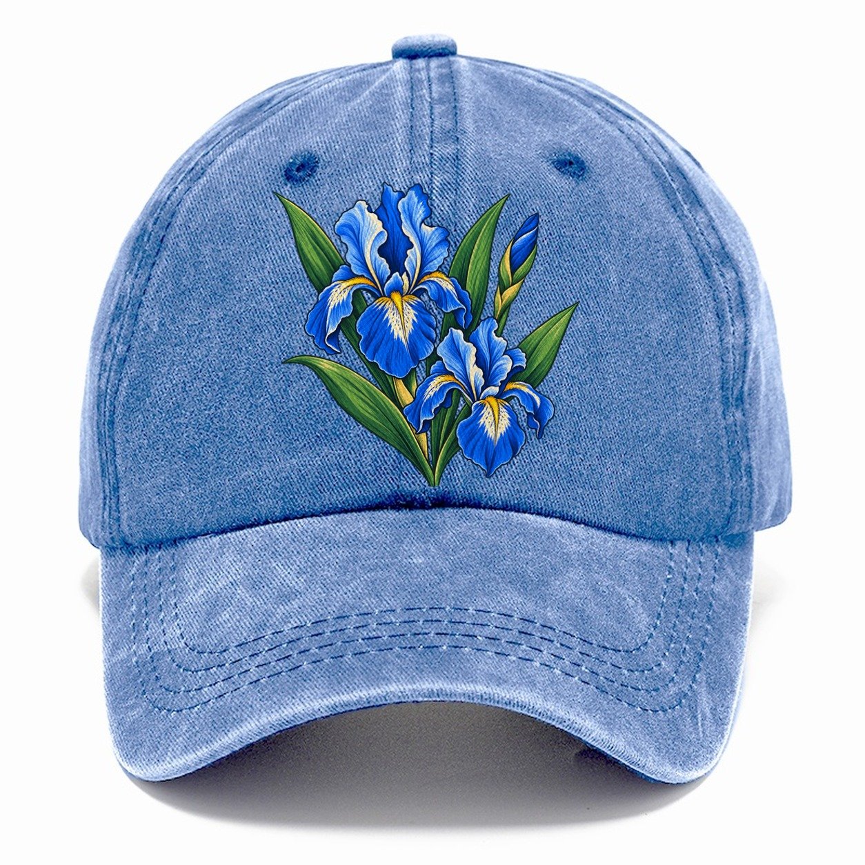 Quebec Blue Flag Iris Canada Cultural Icons Classic Cap – Summer Sky