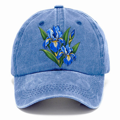 Quebec Blue Flag Iris Canada Cultural Icons Classic Cap – Summer Sky