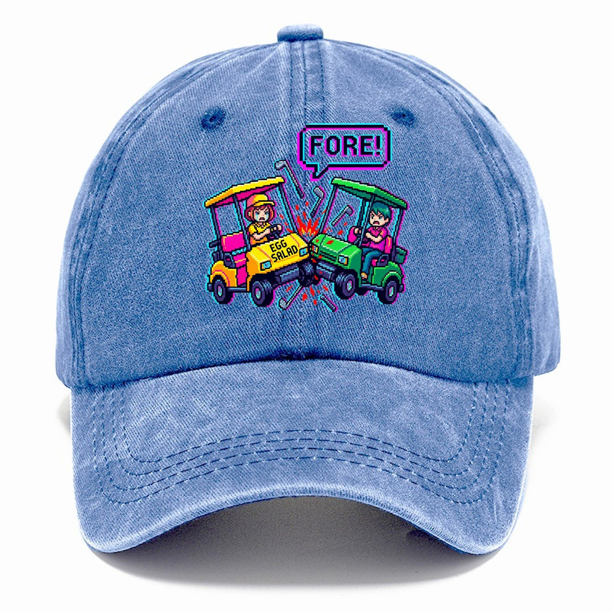 Fore Egg Salad Golf Classic Cap – Summer Sky