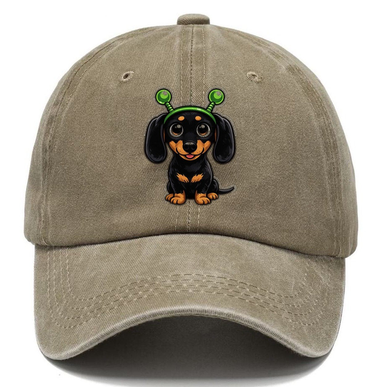 Alien Dachshund Visitor Classic Cap – Warm Sand