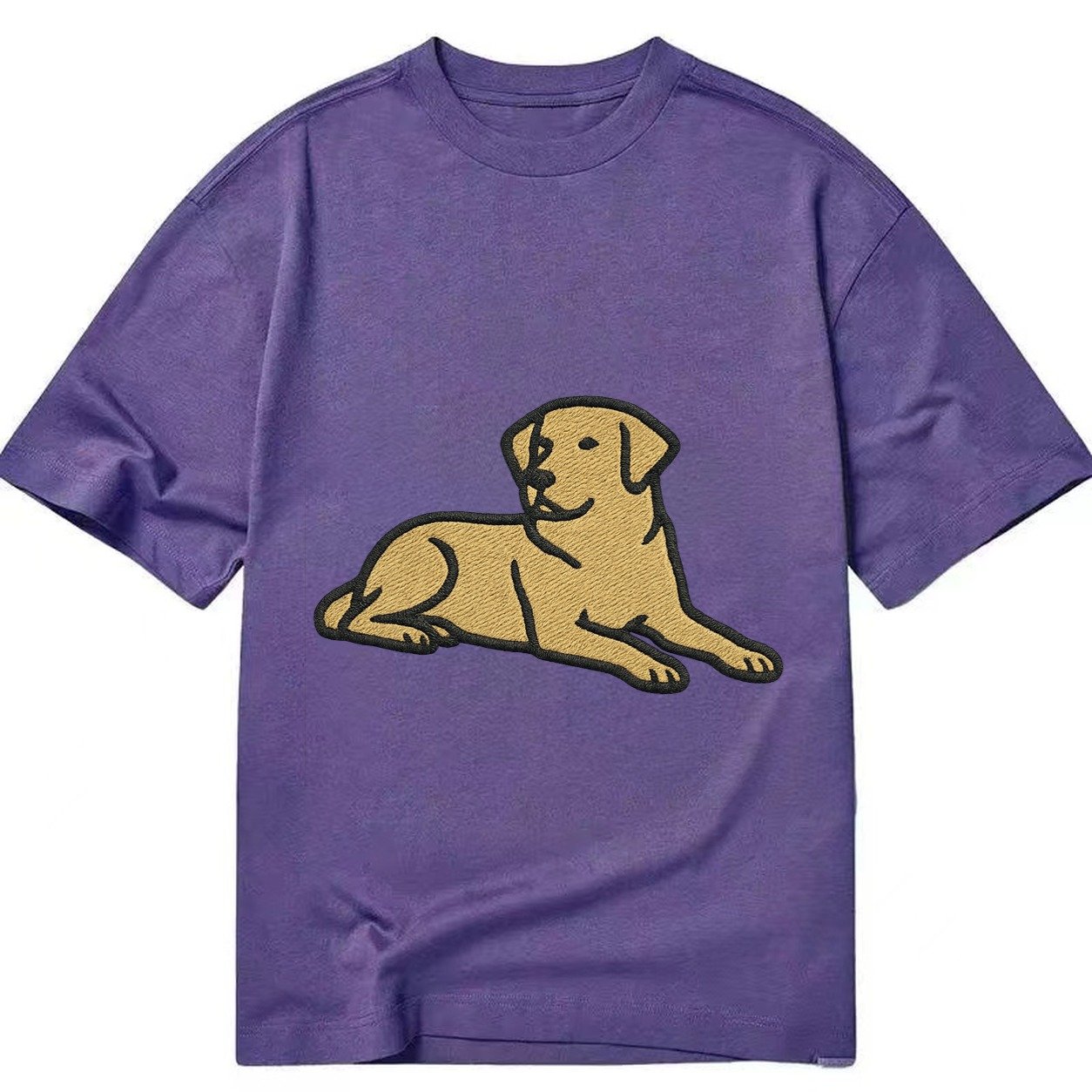 Labrador Retriever Yellow Lab Relaxed Lying Down With Head U Classic T-shirt – Purple