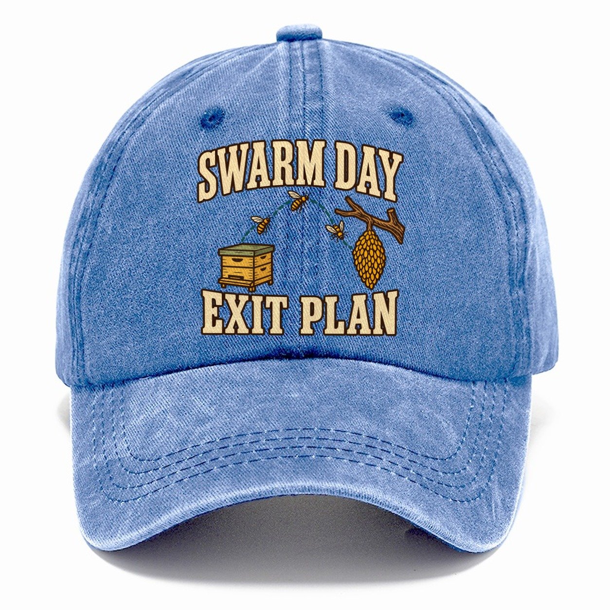 Swarm Day Exit Plan Beekeeping Classic Cap – Summer Sky