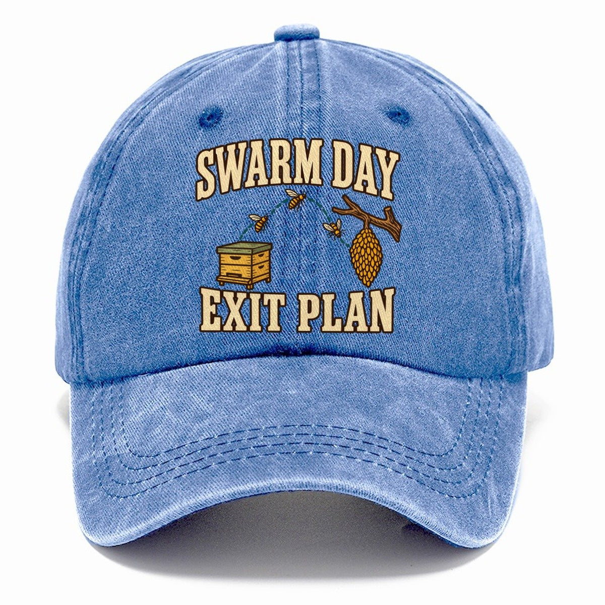 Swarm Day Exit Plan Beekeeping Classic Cap – Summer Sky