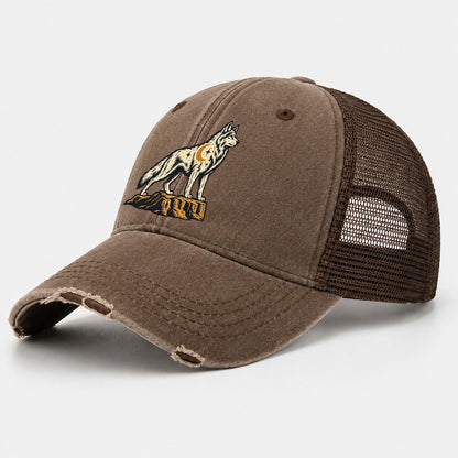 Wolf Mesa Shadow Sundown Familiars Washed Trucker Hat – Coffee