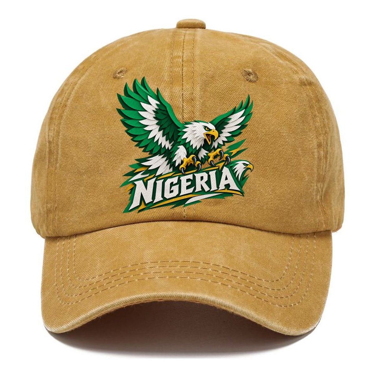 Nigeria Cut-Paper Retro Badge Classic Cap – Golden Harvest