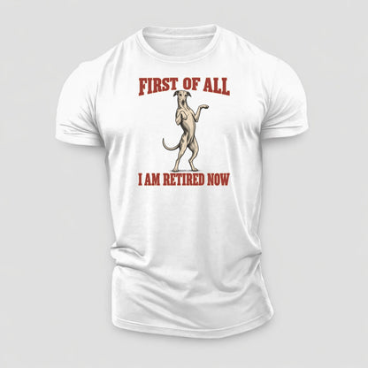 Greyhound Dog Declarations Cotton T-Shirt – White