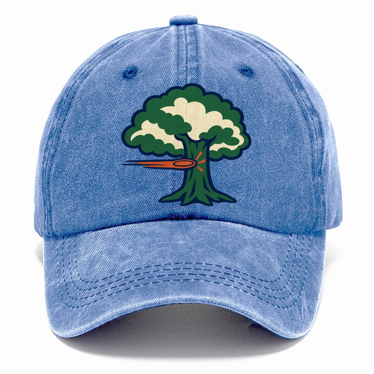 Tree Impact Diagram Disc Golf Classic Cap – Summer Sky