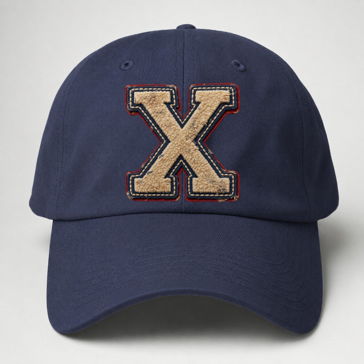 Varsity Chenille X Monogram Baseball Cap – Twilight Navy