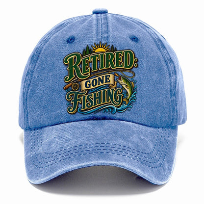 Retired Gone Fishing Retired Living Classic Cap – Summer Sky