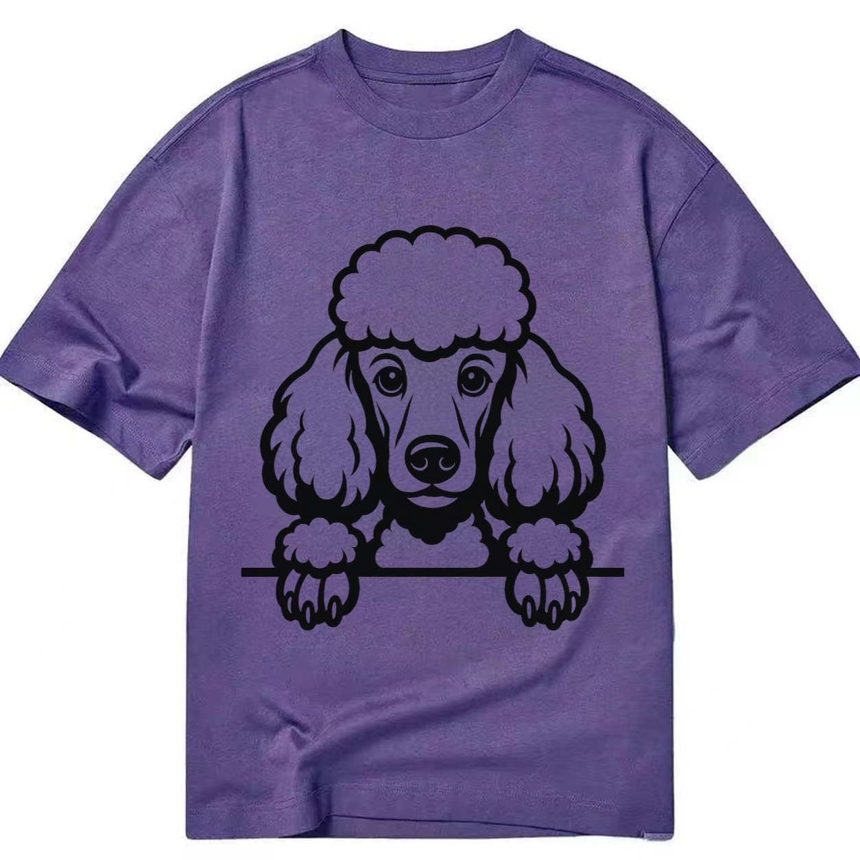 Standard Poodle Elaborate Grooming Pompoms On Paws Intellige Classic T-shirt – Purple