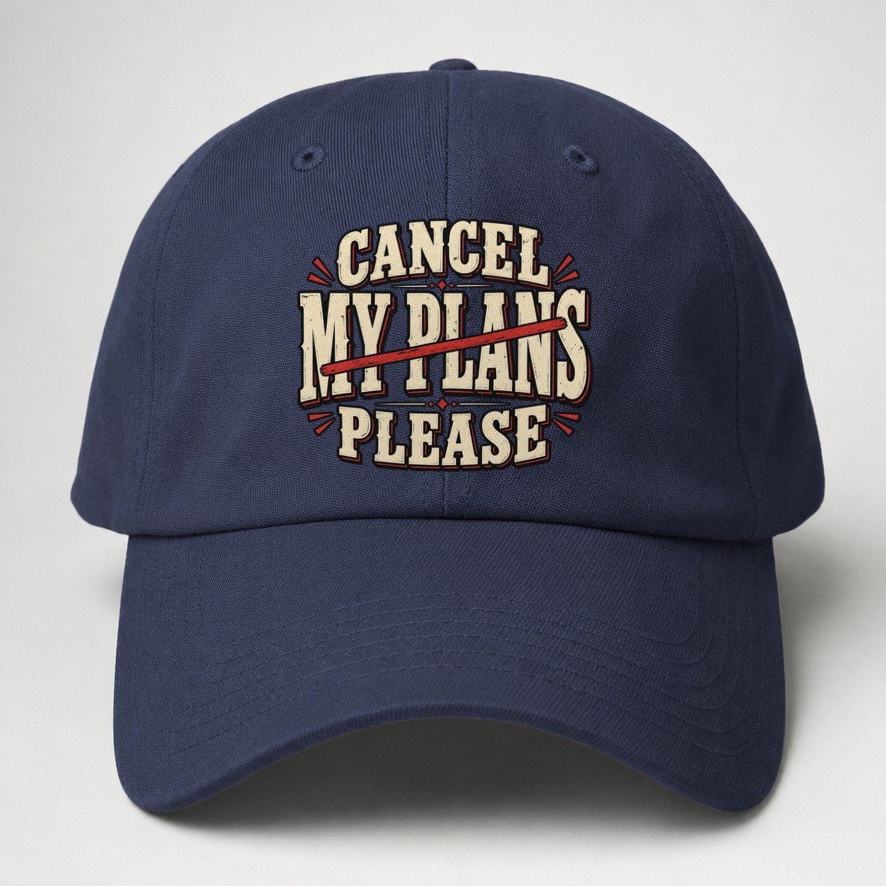 Cancel My Plans Please American Wit Baseball Cap – Twilight Navy