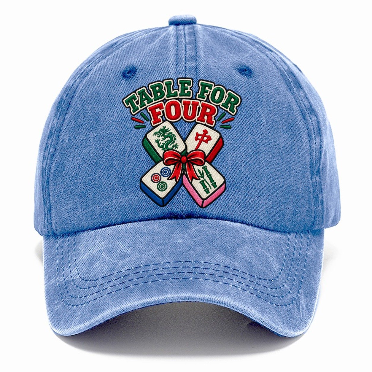 Table For Four Mahjong Game Night Classic Cap – Summer Sky