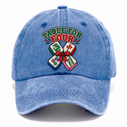 Table For Four Mahjong Game Night Classic Cap – Summer Sky