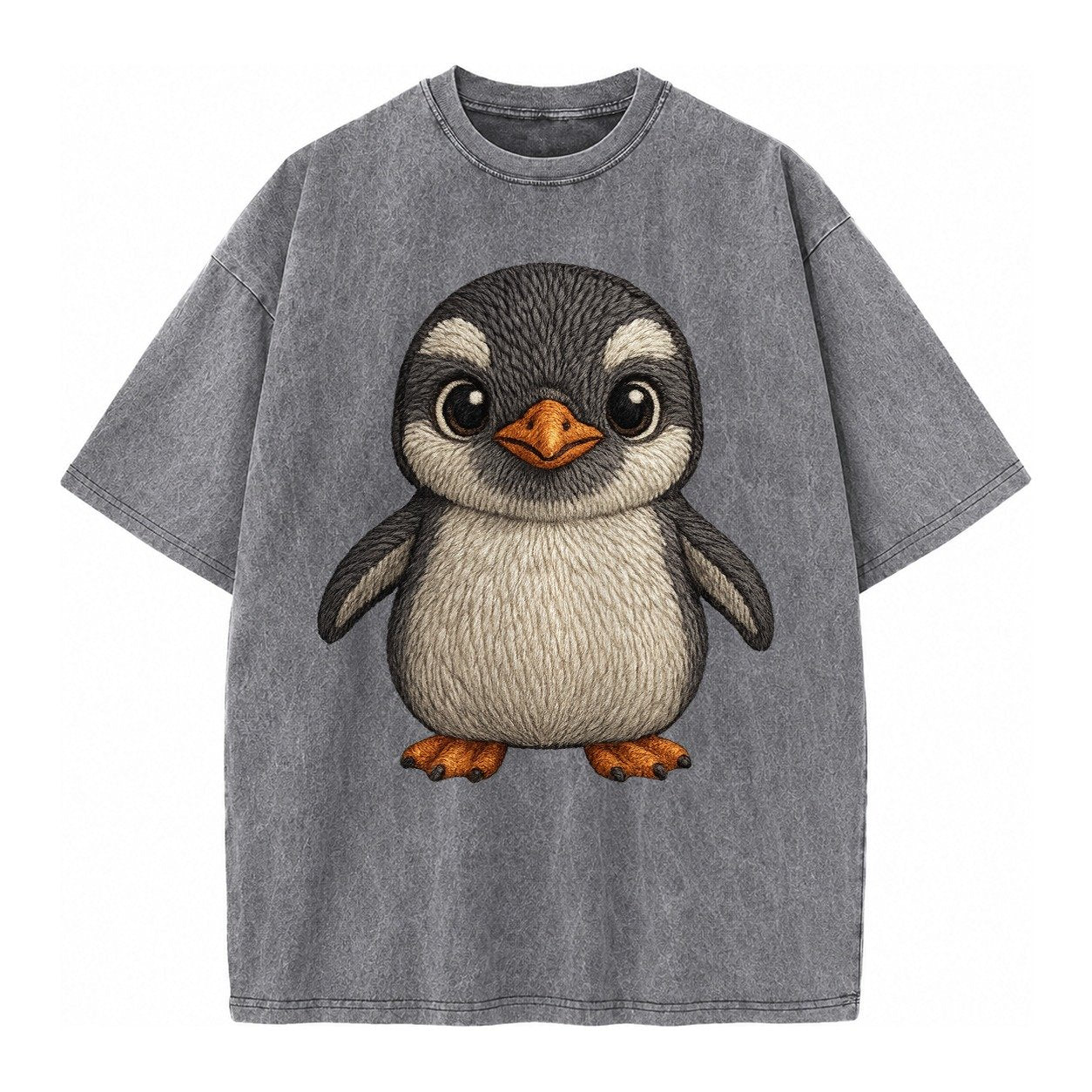 Baby Gentoo Penguin Vintage T-shirt – Grey